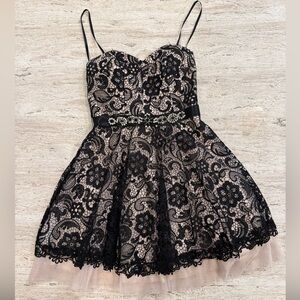 Camille La Vie Beige and Black Dress